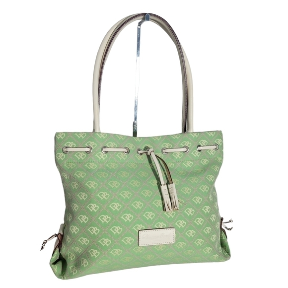 Dooney & Bourke Signature Canvas & Leather Tote/Shoulder Tassel Bag